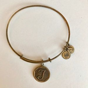 Alex and Ani “T” initial bangle bracelet